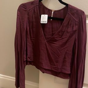 Free people cropped long sleeve top